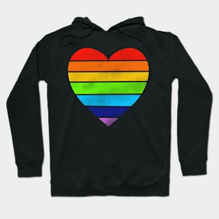 Retro Rainbow Heart Hoodie